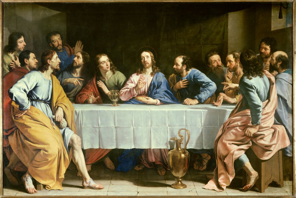 Son Akşam Yemeği. Philippe de Champaigne (1602-1674) tarafından yapılan tablo. by Philippe de Champaigne