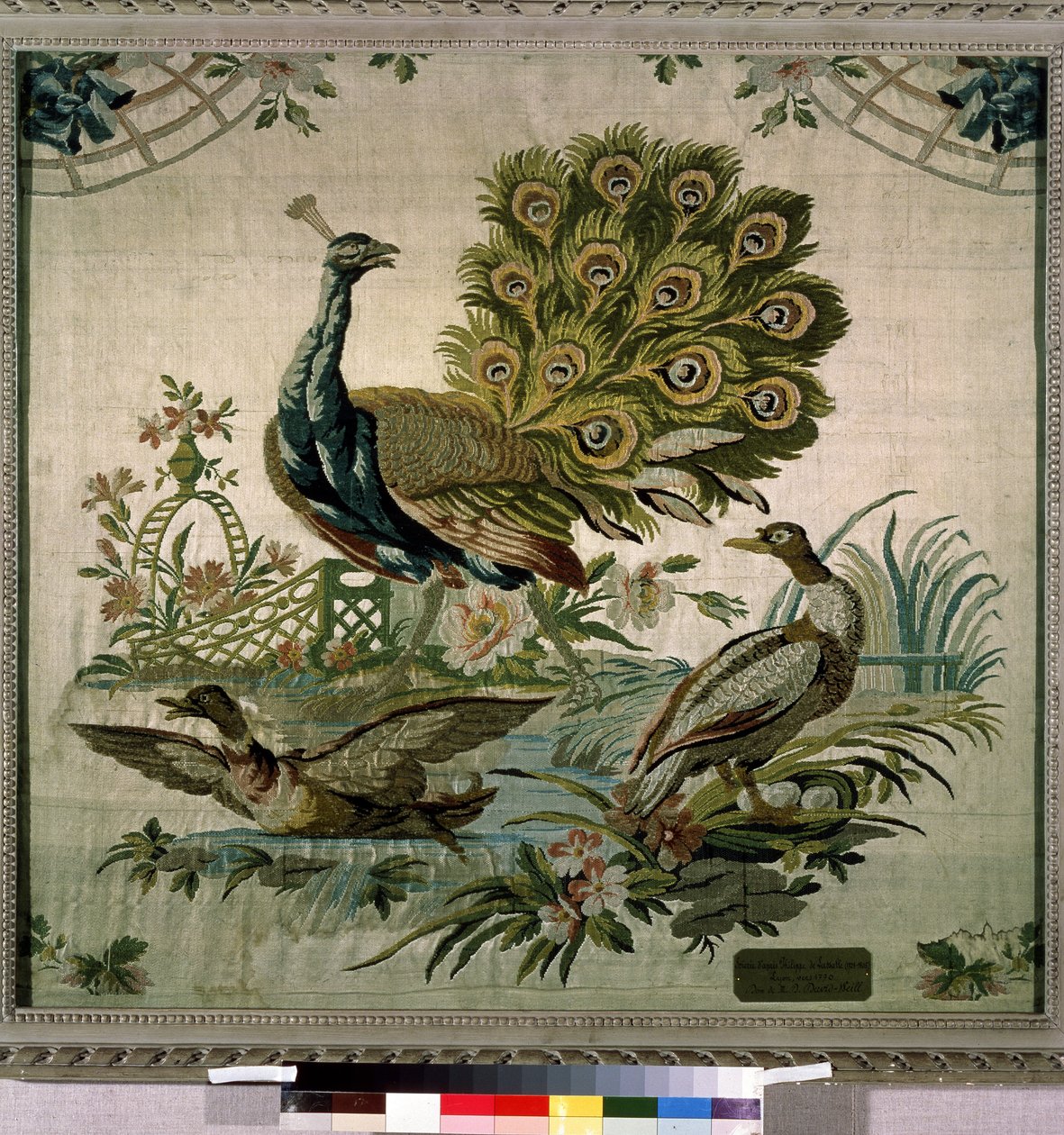Philippe de Lassalle (1723-1805) 1770 Hermitage Müzesi, Saint Petersburg tarafından ""Tavus Kuşu" (Tavus Kuşu) Goblen by Philippe de Lassalle