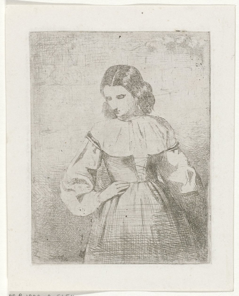 genç bir kadın portresi by Philippus Anthonius Alexander Kanne