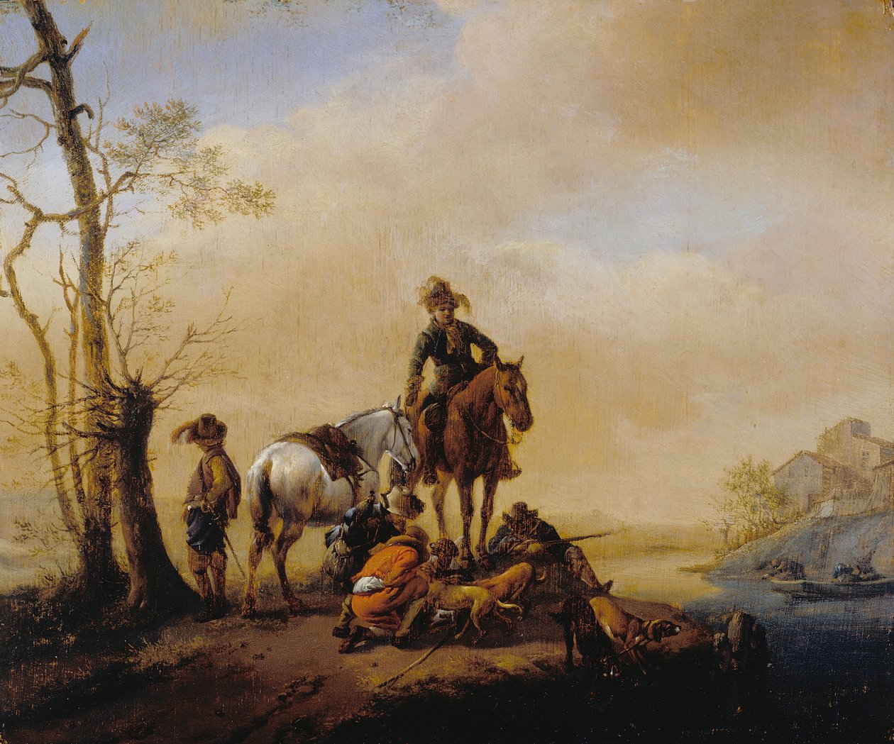 Sporcuların Durması by Philips Wouwerman