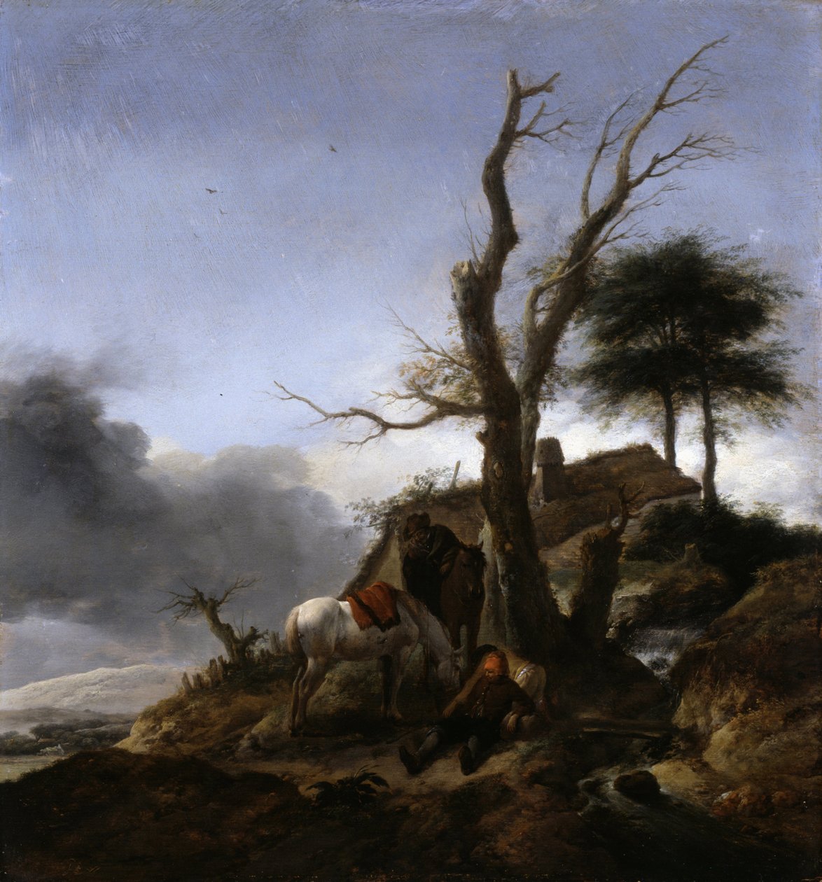 Yolcuların Durdurulması by Philips Wouwerman
