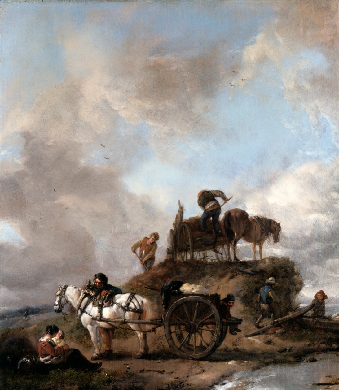 Tarladaki Köylüler - Saman Hasadı by Philips Wouwerman