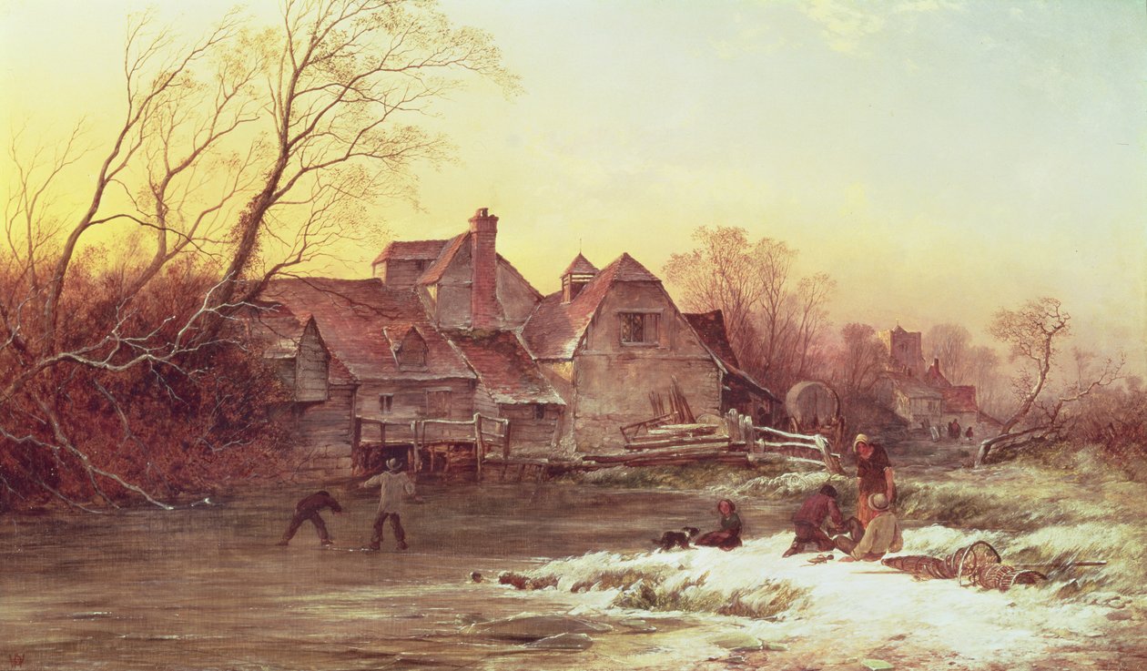 kış sahnesi by Philips Wouwerman