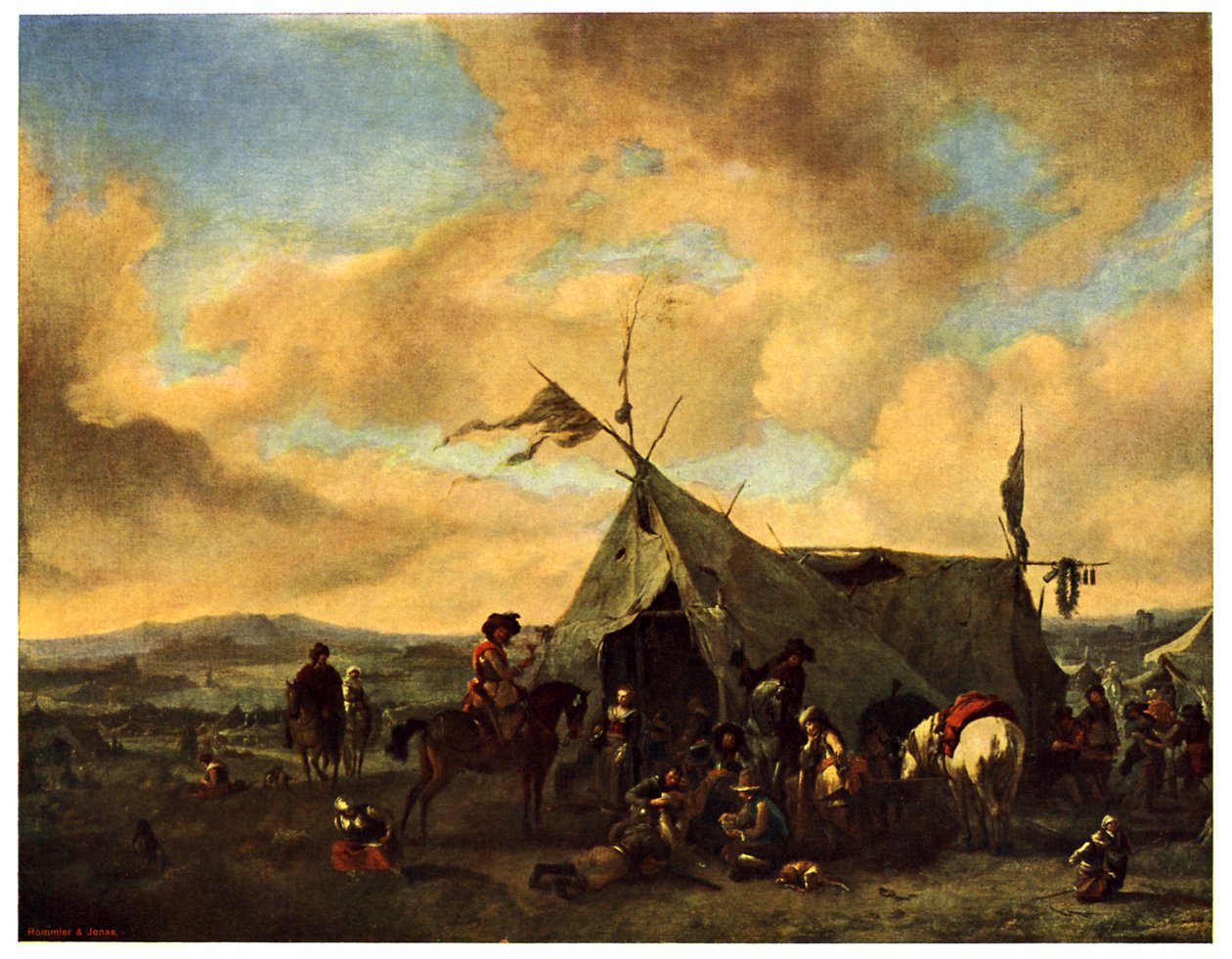 Otuz Yıl Savaşları sırasında kamp by Philips Wouwerman