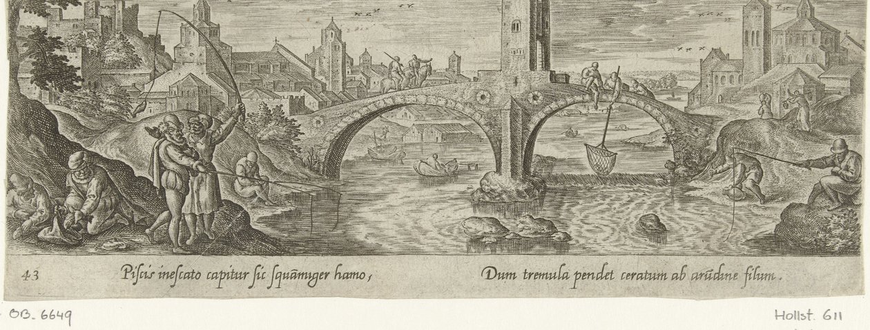 Hengelsport Jacht en visvangst by Philips Galle (attributed to workshop of)