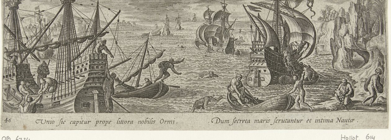 östervangst Jacht en visvangst (dizi adı) Avlar, Balıklar ve Aucupii Türleri (dizi başlığı) by Philips Galle (attributed to workshop of)