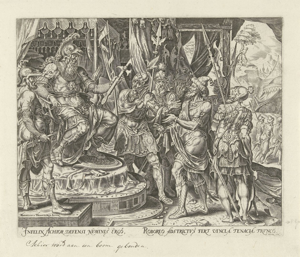 Holofernes için Achior Judit ve Holofernes Tarihi (dizi başlığı) by Philips Galle
