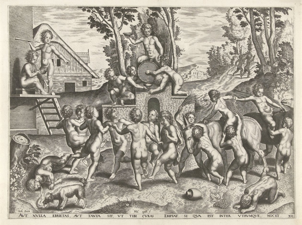 çocukların bacchanal by Philips Galle