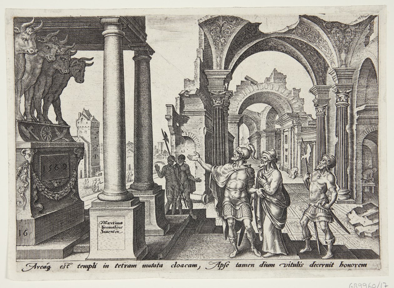 Altın buzağılara tapan Jehu by Philips Galle