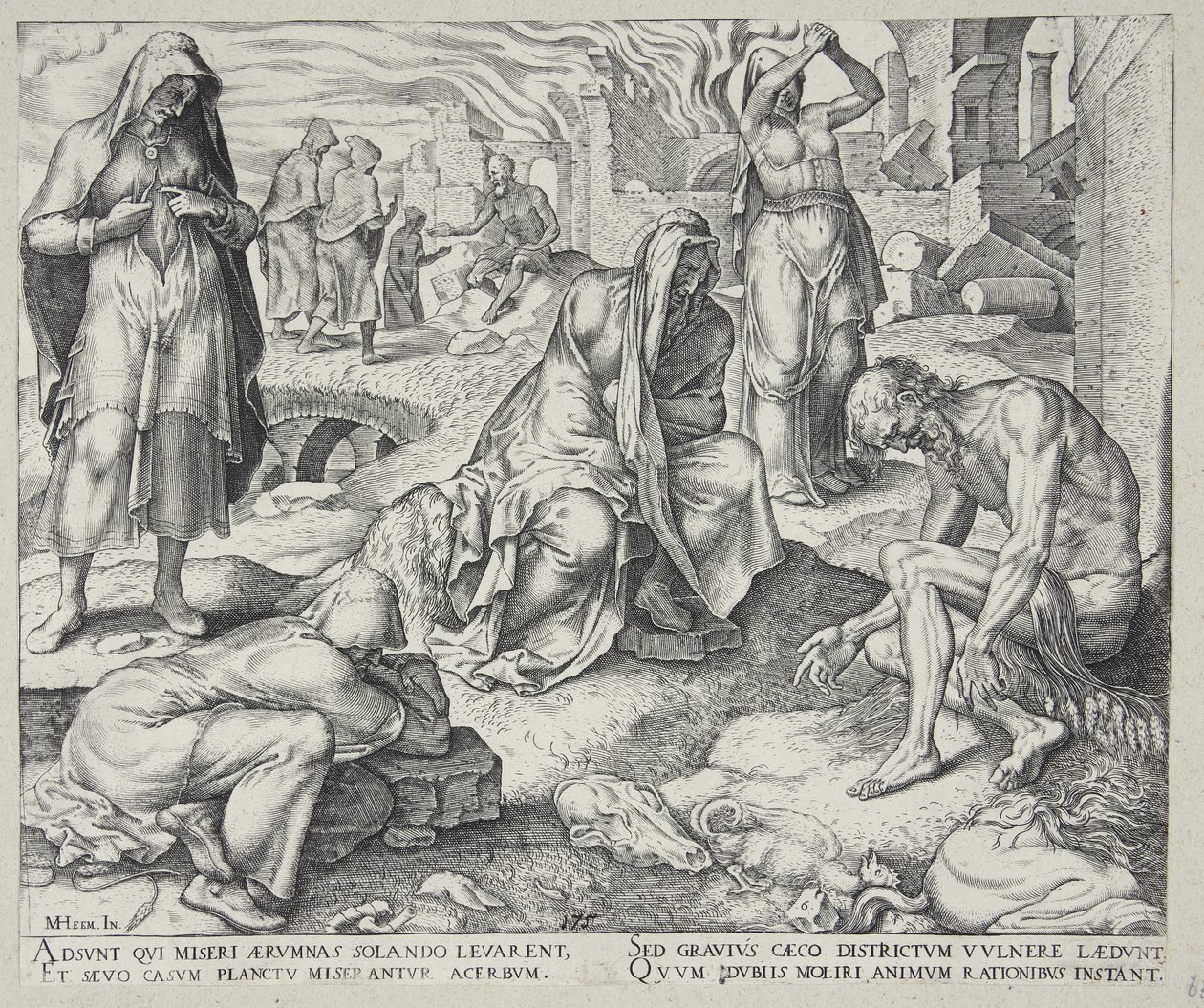 Gübre üzerinde oturan iş by Philips Galle
