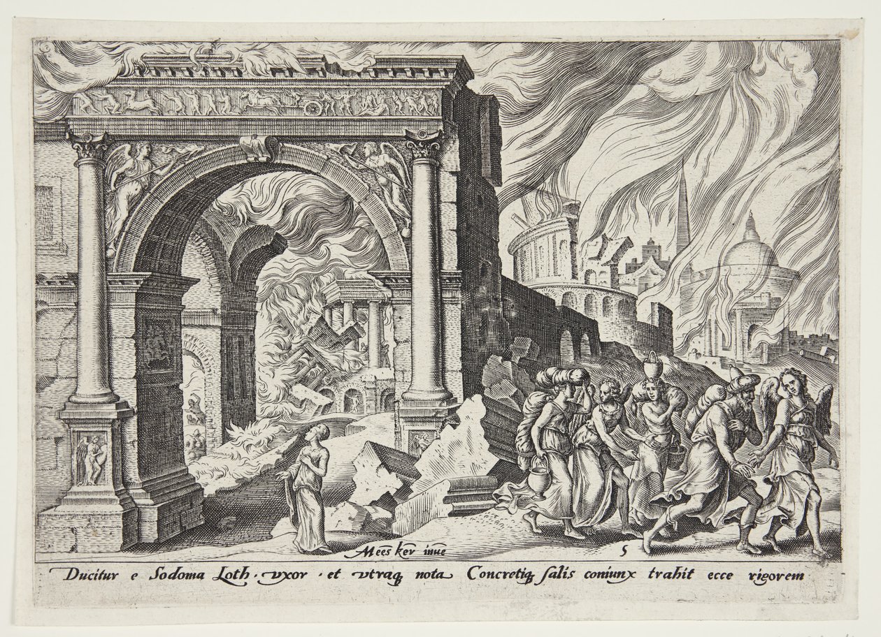 Lut ve ailesi yanan Sodom
