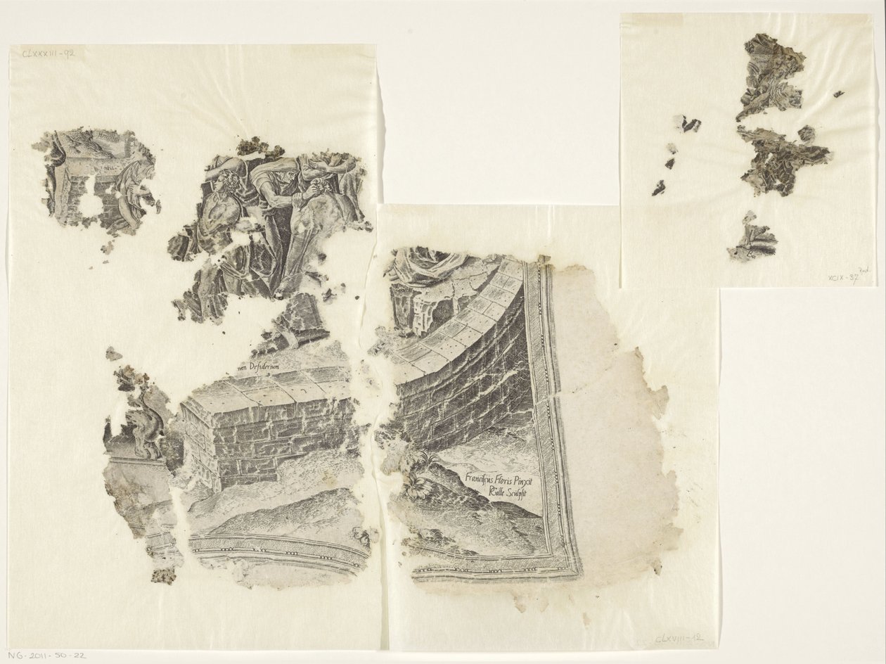 Cebes Tabula Cebetis Carta Vitae'nin sahnesinin sağ alt köşesi (orijinal başlık) by Philips Galle