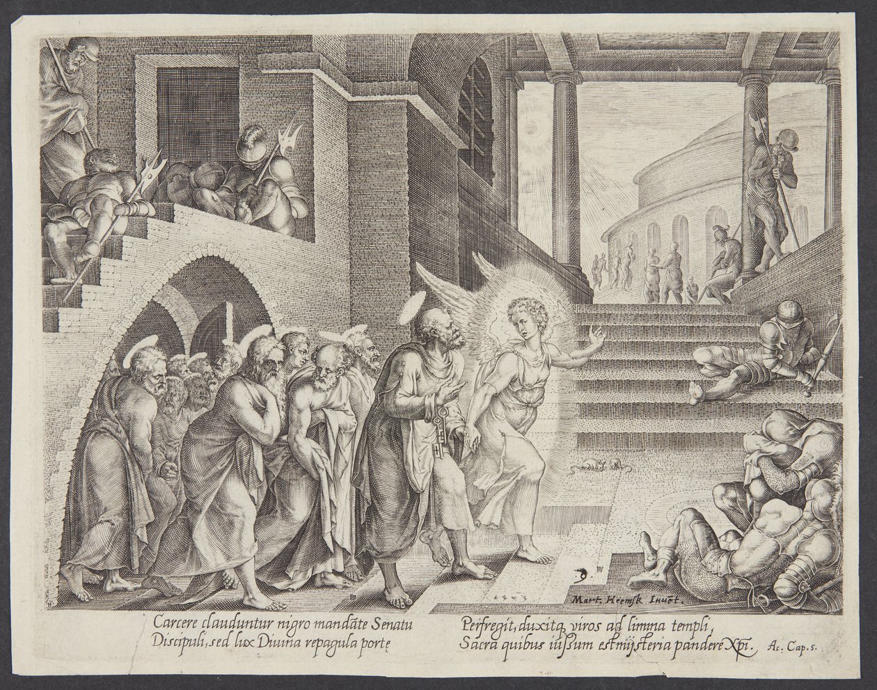 Havarileri zindandan çıkaran melek by Philips Galle