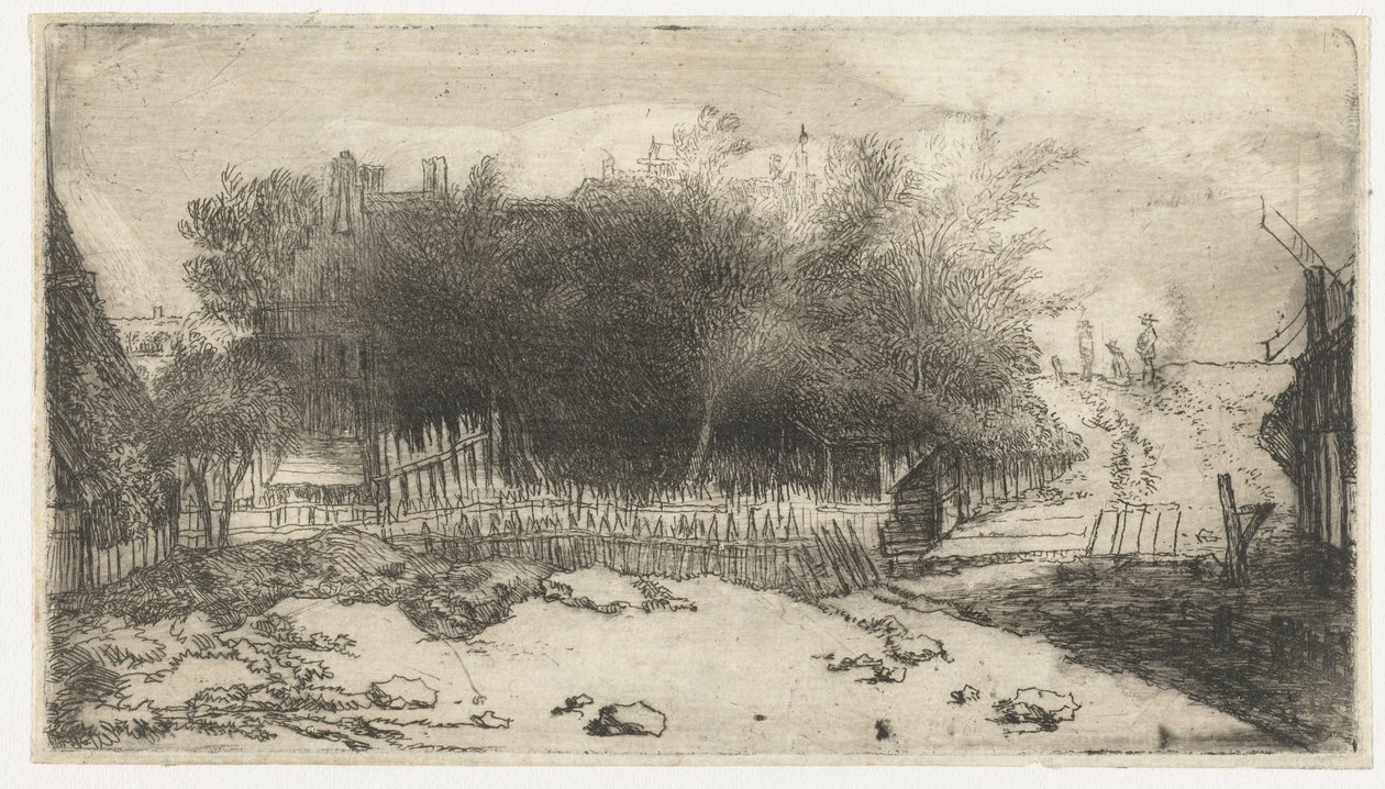 Beyaz bir çit ile manzara by Philips Koninck