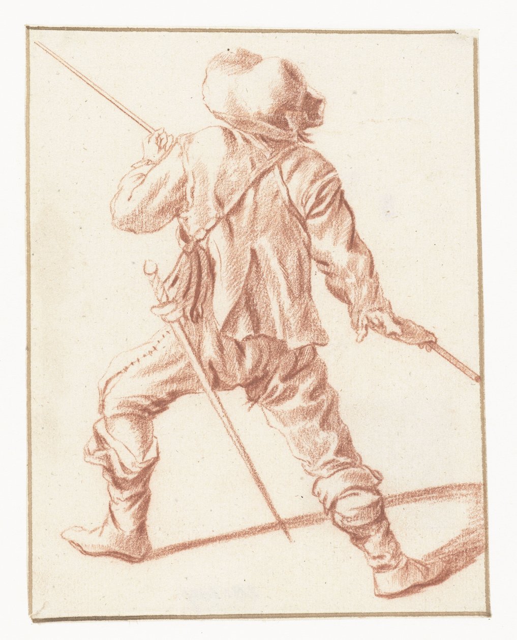 Mızrakla Dövüşen Adam, Arkadan Göründü by Philips Wouwerman (copy after)