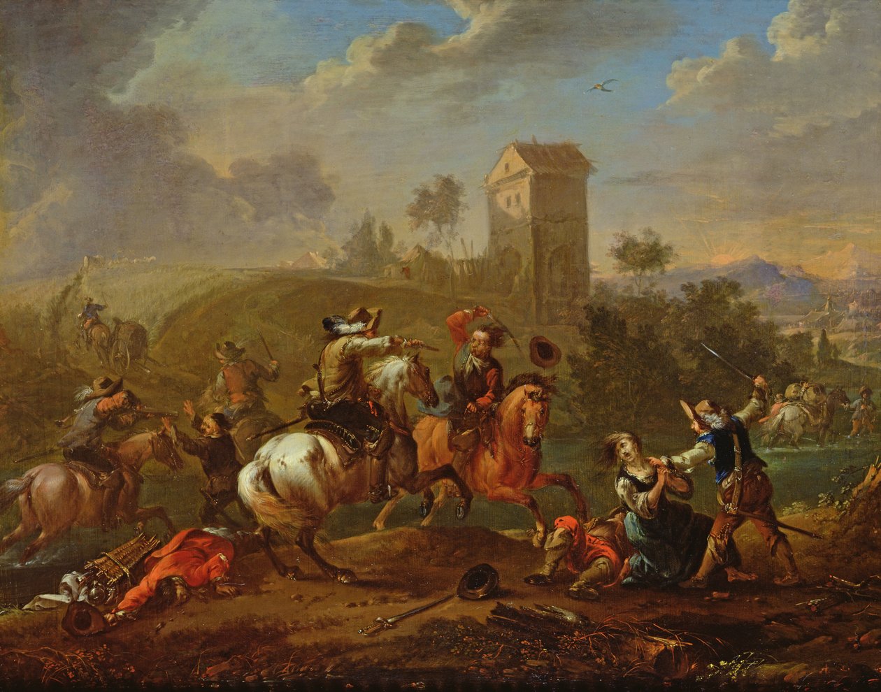 haydutlar sahnesi by Philips Wouwerman