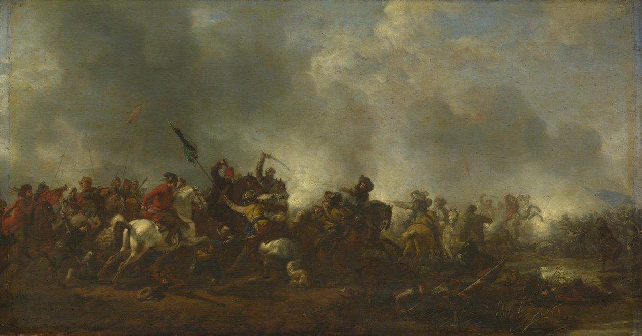 Piyadeye Saldıran Süvari, 1656-1668 by Philips Wouwerman