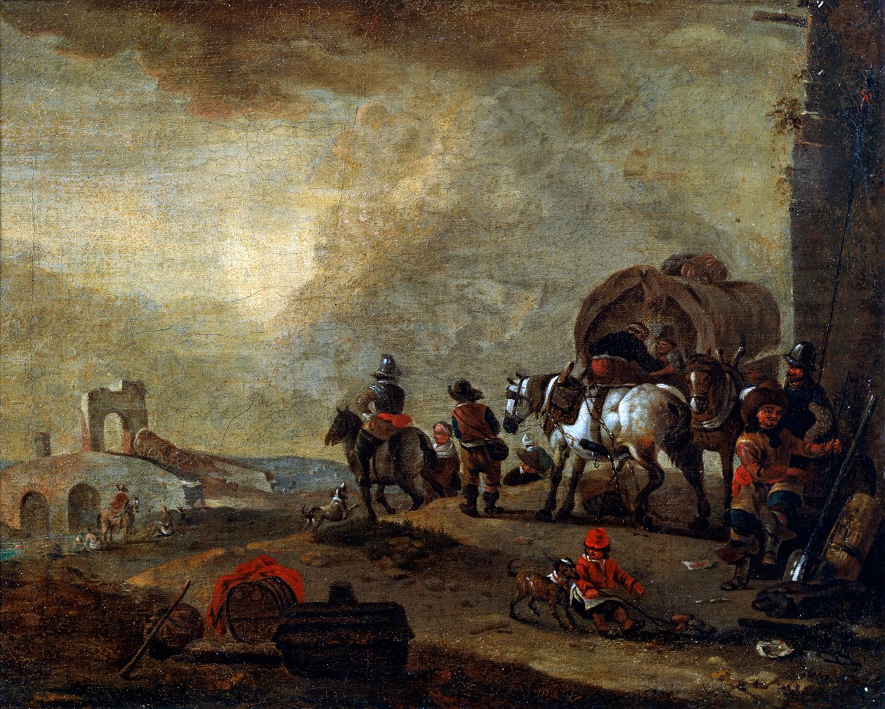 Yoldaki Gezginler, 17. yüzyıl by Philips Wouwerman