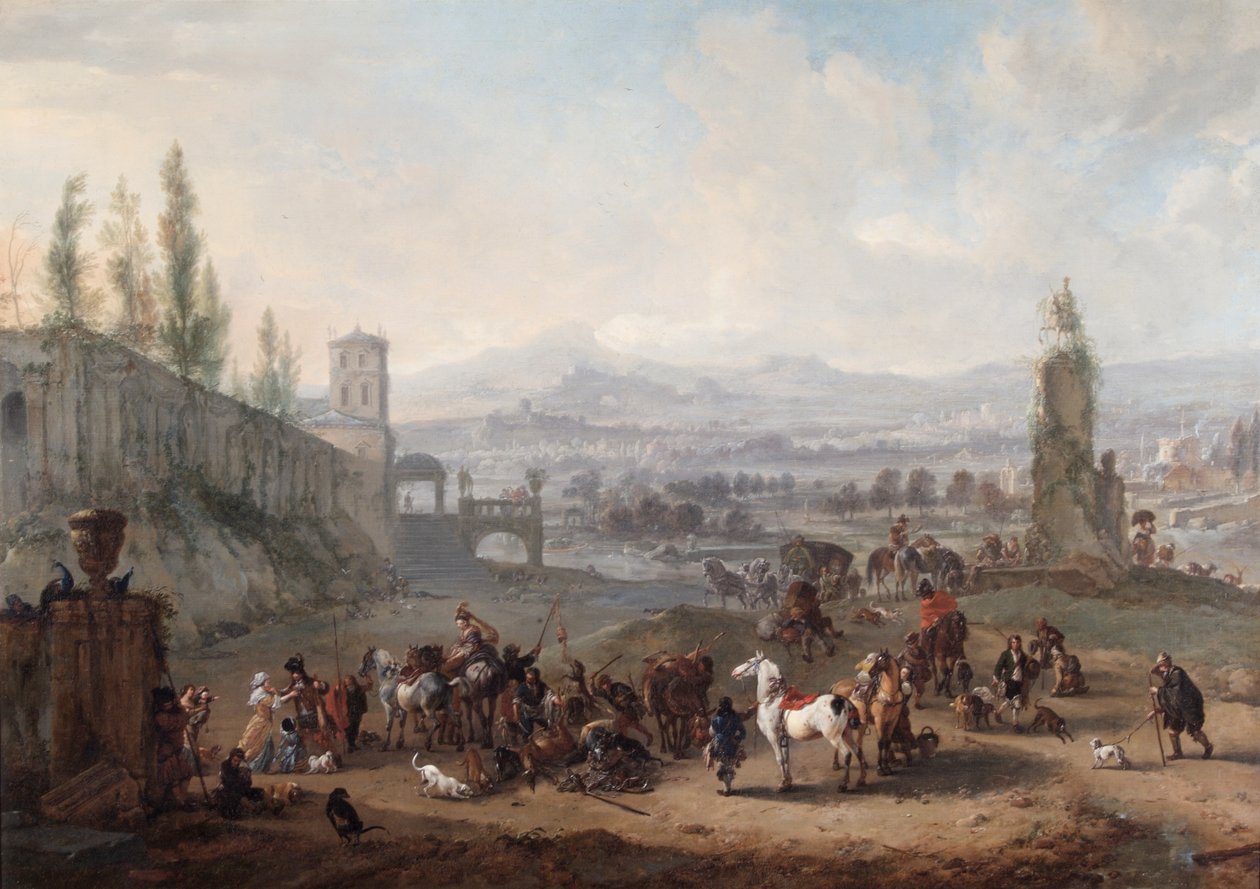 Chase'ten Dönüş, 1650 dolaylarından sonra (tuval üzerine yağlı boya) by Philips Wouwermans or Wouwerman