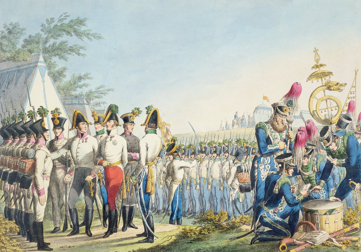 Napolyon Savaşlarından sonra yeni İmparatorluk Kraliyet Avusturya Hafif Piyade, c.1820 by Phillip von Stubenrauch