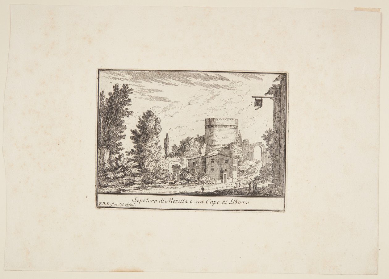 Metella Mezarı veya her ikisi de Capo di Bove by Philothée Francois Duflos