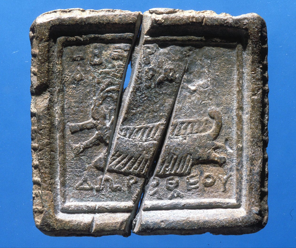 Bir gemiyi gösteren ağırlık (kurşun) by Phoenician