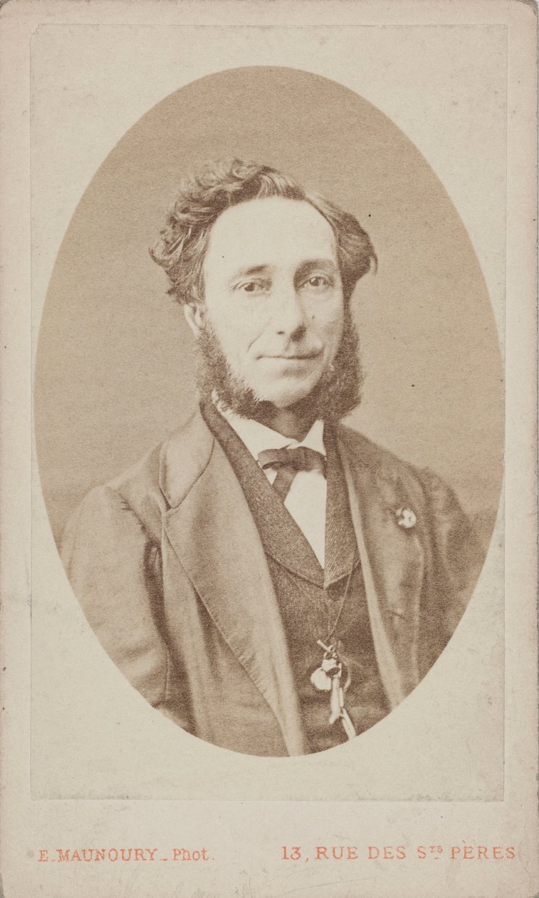 Kemancı ve besteci Camillo Sivori 1815-1894'ün portresi. by Photo studio Eugène Maunoury.