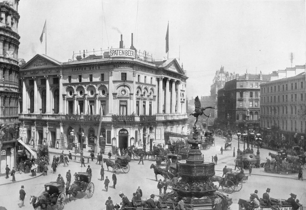 Piccadilly Sirki, Westminster, Londra, c1910 1911 by Photochrom Co Ltd of London