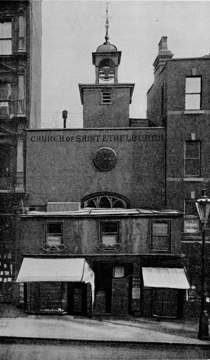 Aziz Ethelburgas Kilisesi, Bishopsgate, Londra Şehri, c1905 1906 by Photochrom Co Ltd of London