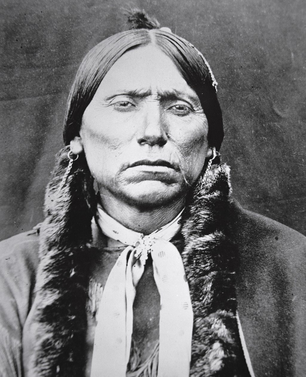 Quanah Parker (c.1845-1911) (s/b fotoğraf) by Photographer American