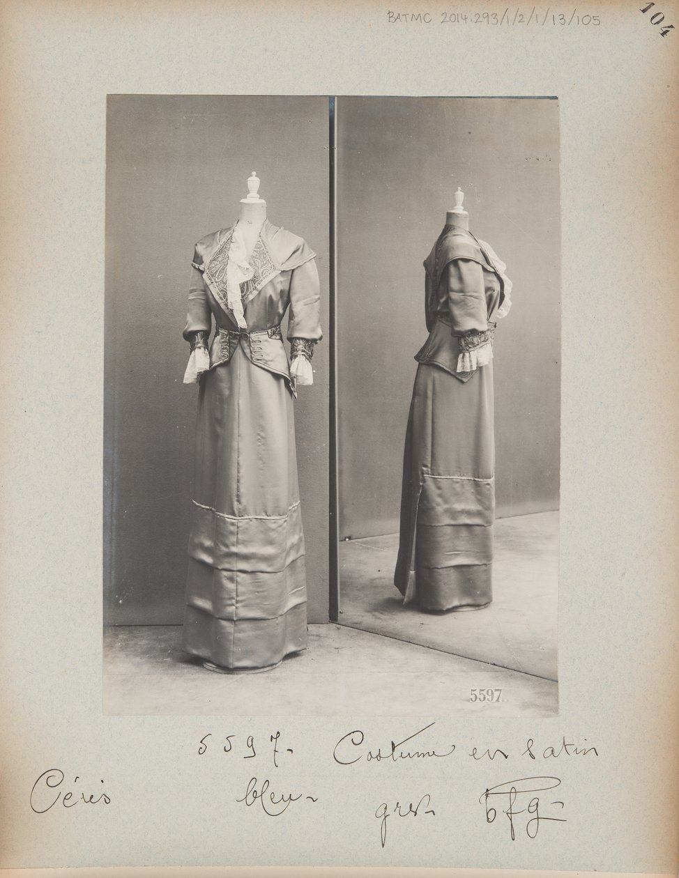 Albüm Sayfası: House of Worth, Kostüm by Photographer French