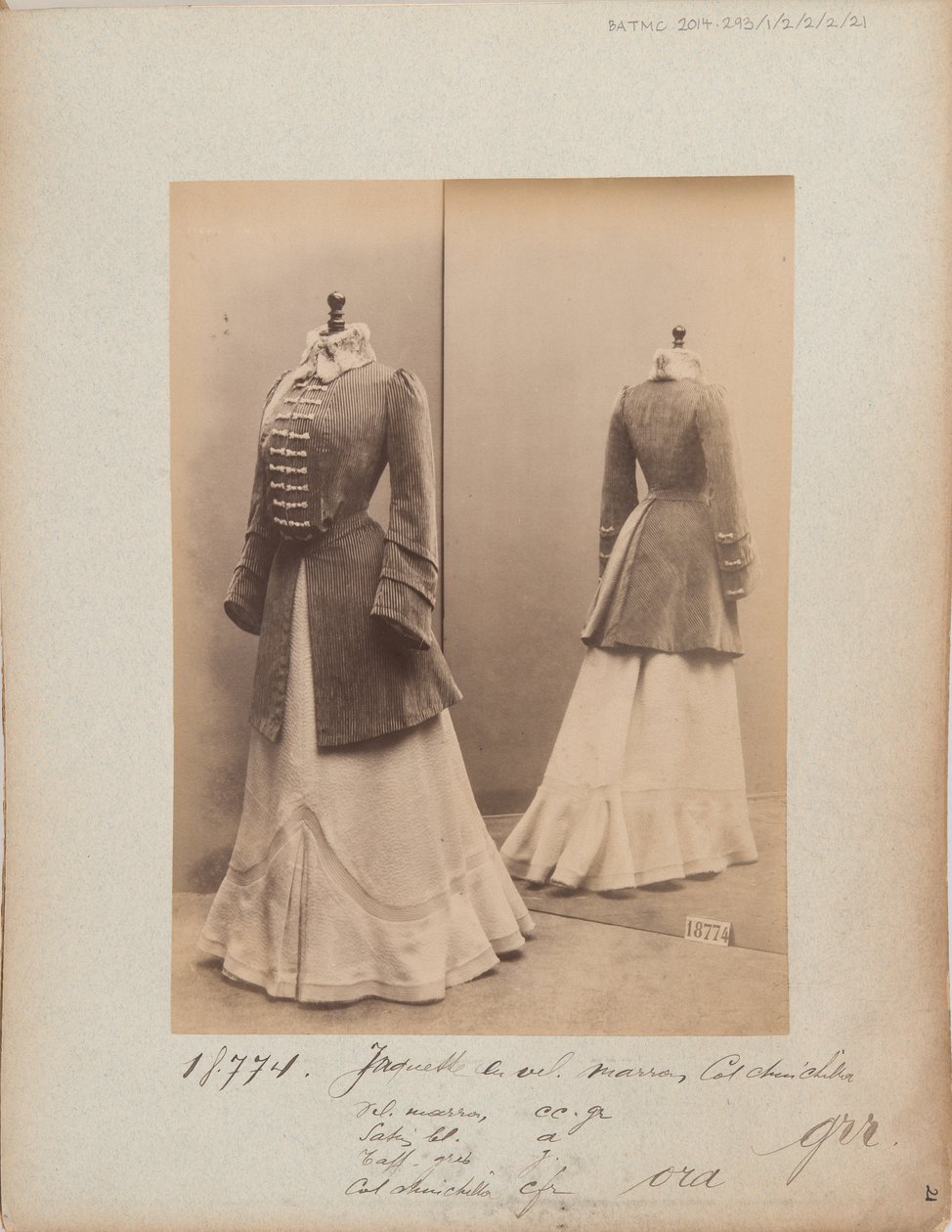 Albüm Sayfası: House of Worth, Jacket by Photographer French