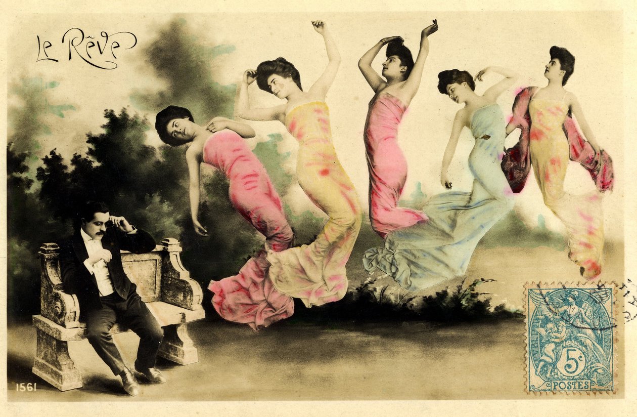 20. yüzyılın başlarında, rüya başlıklı kartpostal (fotoğraf) by Photographer French