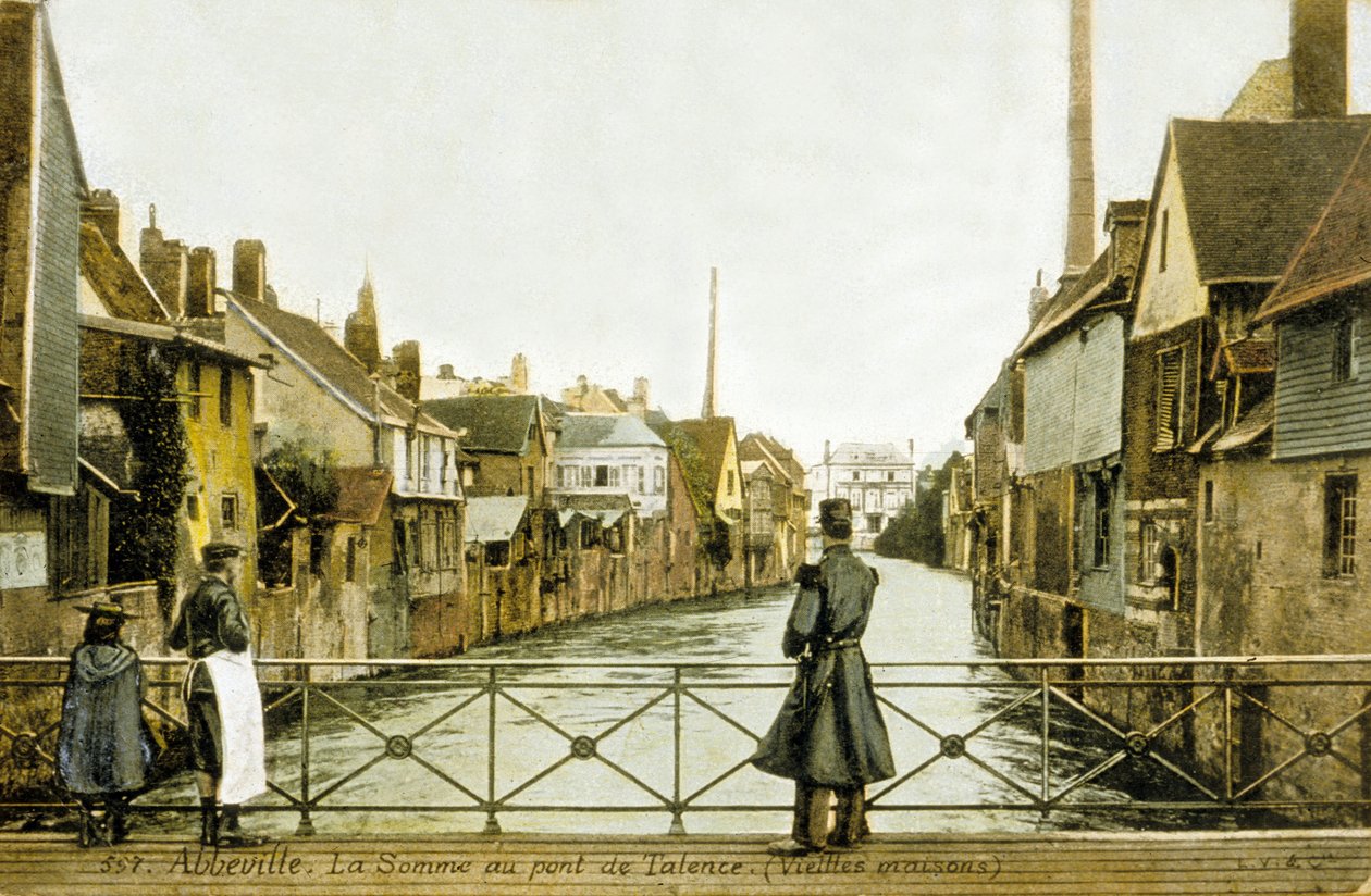 Somme Nehri ve Yetenek Köprüsü, Abbeville, Fransa by Photographer French