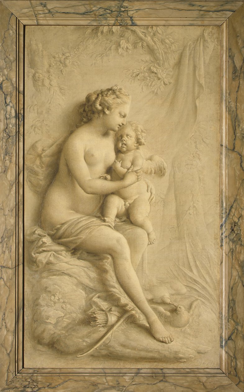 Venüs ve Aşk Tanrısı by Piat Joseph Sauvage