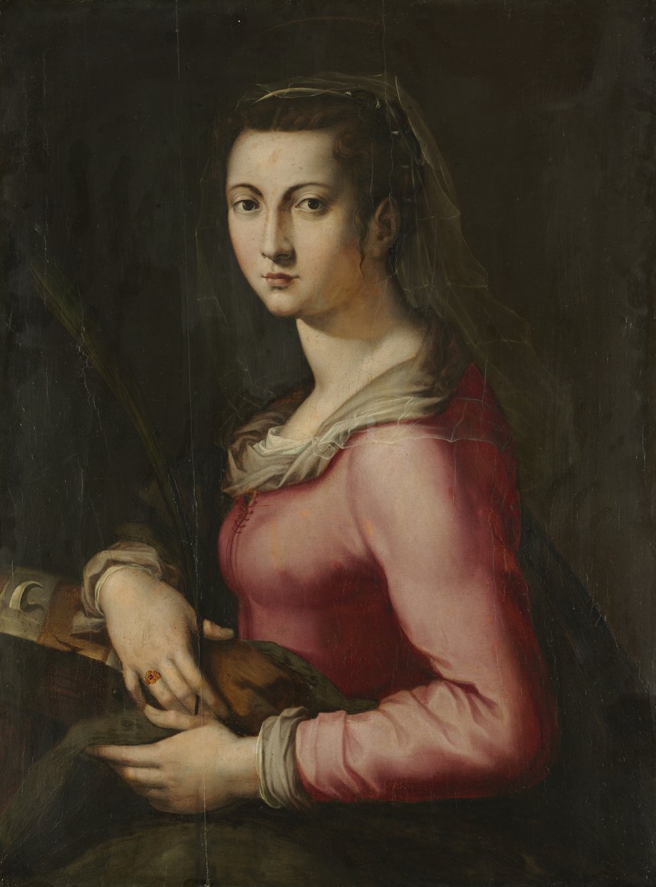 Bir Kadının Portresi, Aziz Catherine, c. 1560. by Pier Francesco Foschi