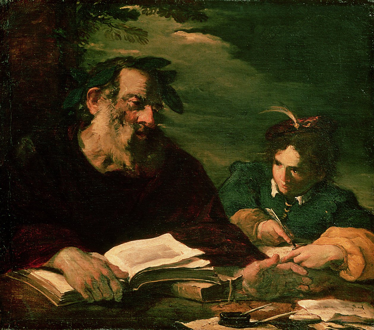 Homer Şiirini Dikte Ediyor by Pier Francesco Mola