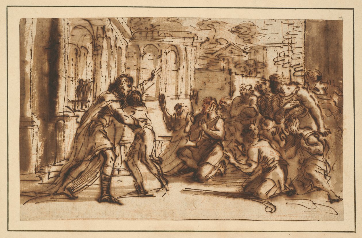 Yusuf kardeşlerini selamlıyor by Pier Francesco Mola