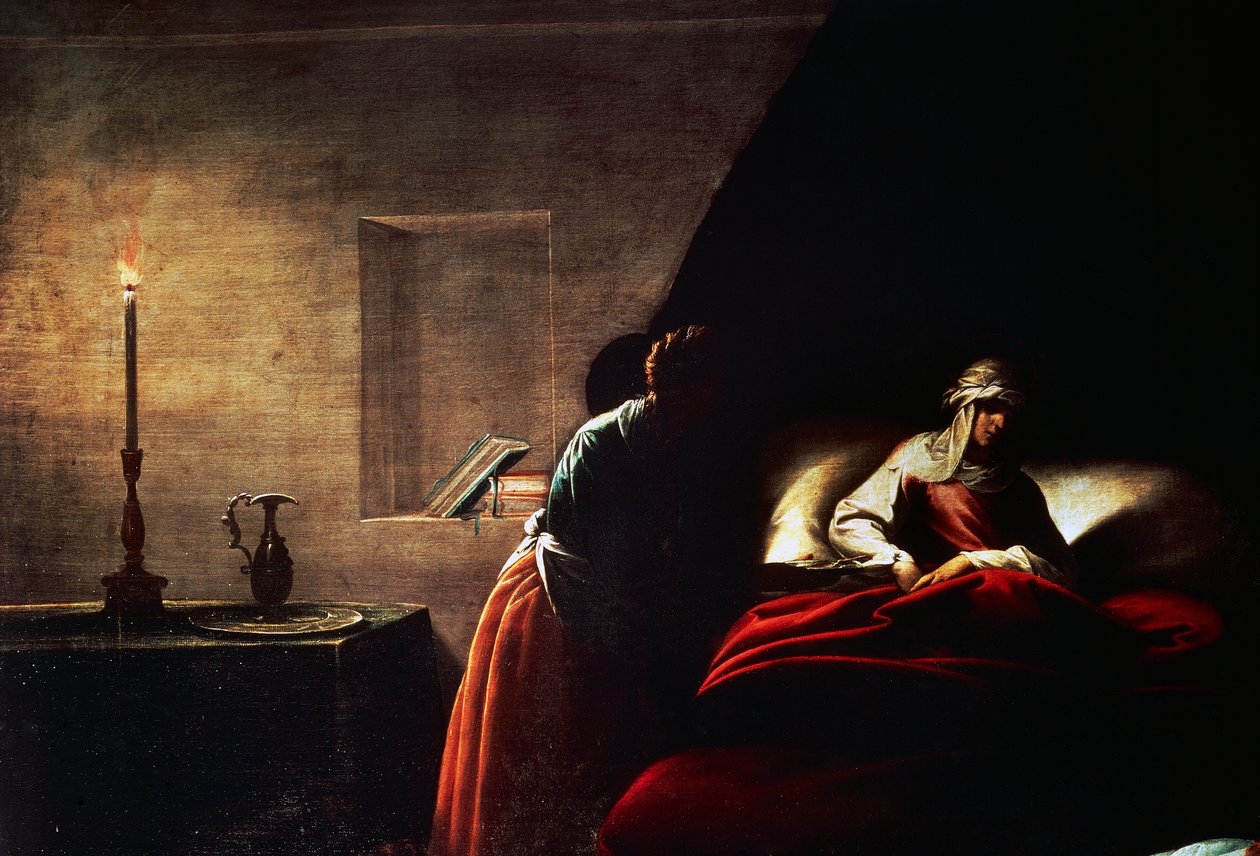 Meryem Ana#39;nın Doğuşu, il Morazzone (1573-1626) olarak bilinen Pier Francesco Mazzucchelli tarafından yapılmış, tablo, Santa Maria di Loreto Kilisesi, Arona, Novara, İtalya. by Pier Francesco Morazzone
