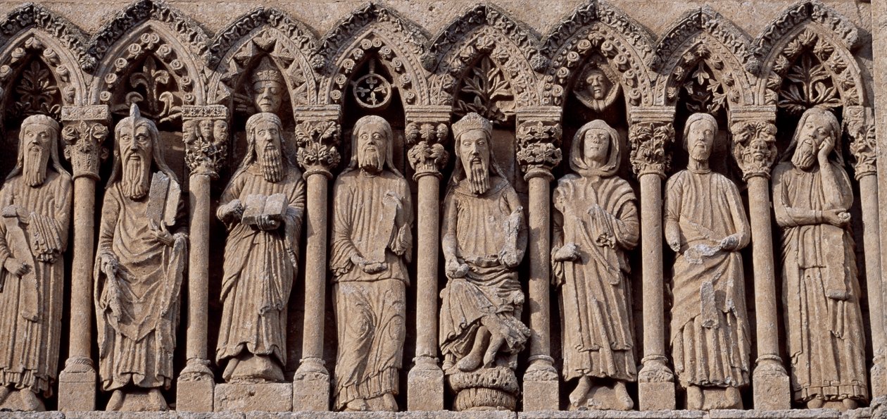 İspanya, Kastilya ve Leon, Santa Maria Katedrali, Eski Ahit karakterleriyle Friz by Blaise Nicolas Le Sueur