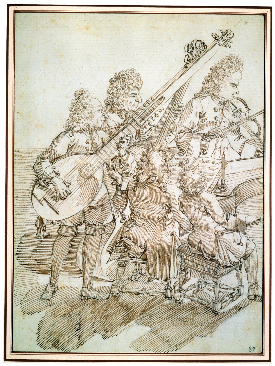 Bir Konser, 17. veya 18. yüzyıl sonu by Pier Leone Ghezzi