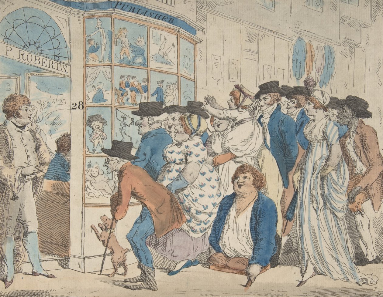 Piercy Roberts Karikatür Dükkanı, 28 Middle Row, Holborn, 1801. by Piercy Roberts