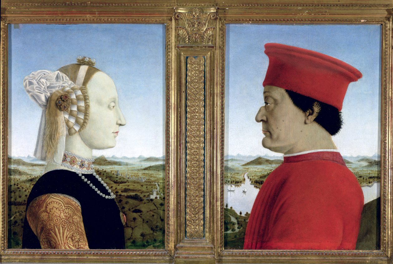 Duke Federico da Montefeltro (1422-82) ve Battista Sforza