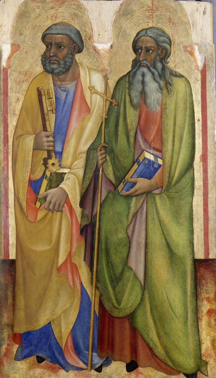 Havariler Peter ve Andrew, c.1418-20 (kavak ağacı üzerinde tempera) by Piero di Alvaro