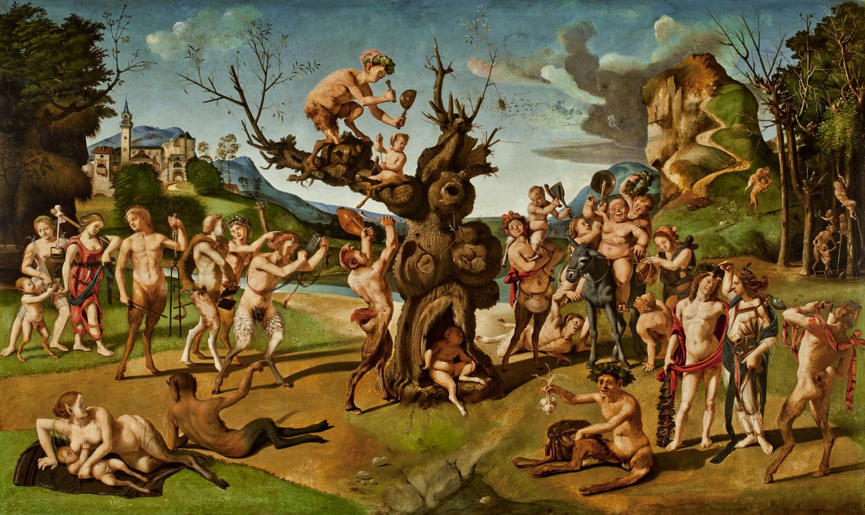 Bacchus tarafından Balın Keşfi, c.1499 (panelde tempera) by Piero di Cosimo