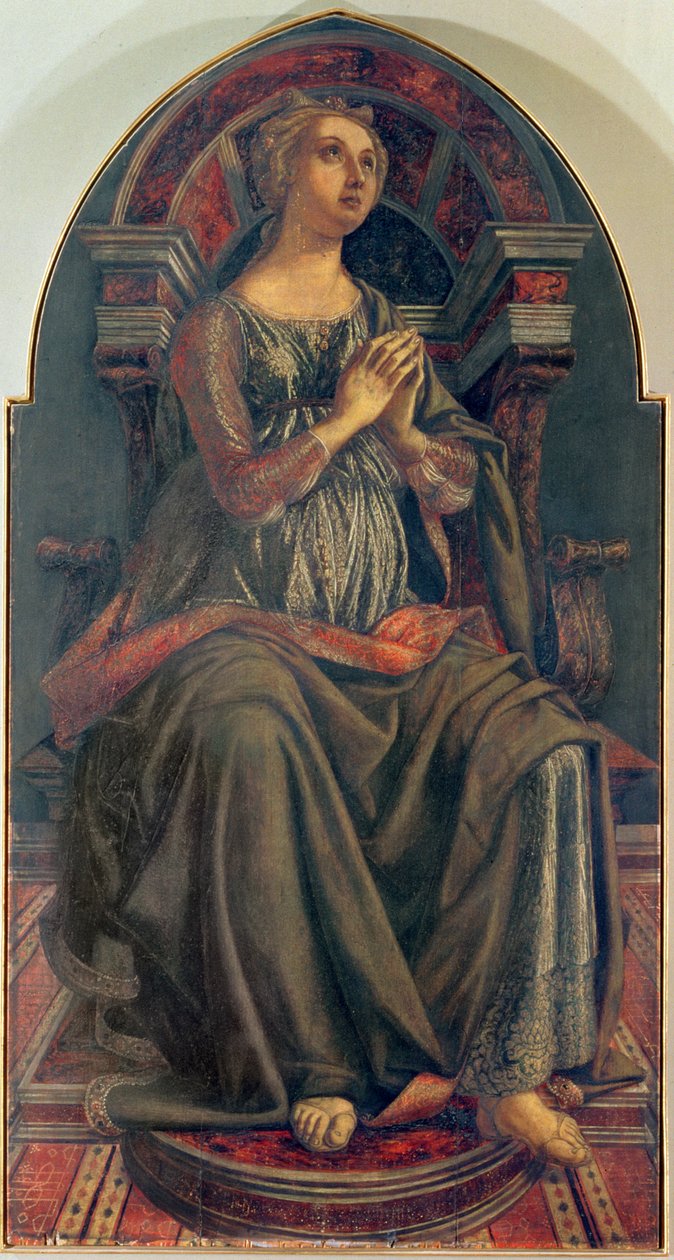 Umut, Tüccar Loncası Salonunun Konsey Odası için tasarlanan Erdemleri tasvir eden bir dizi panelden, 1469 (panelde mizaç) by Piero del Pollaiolo