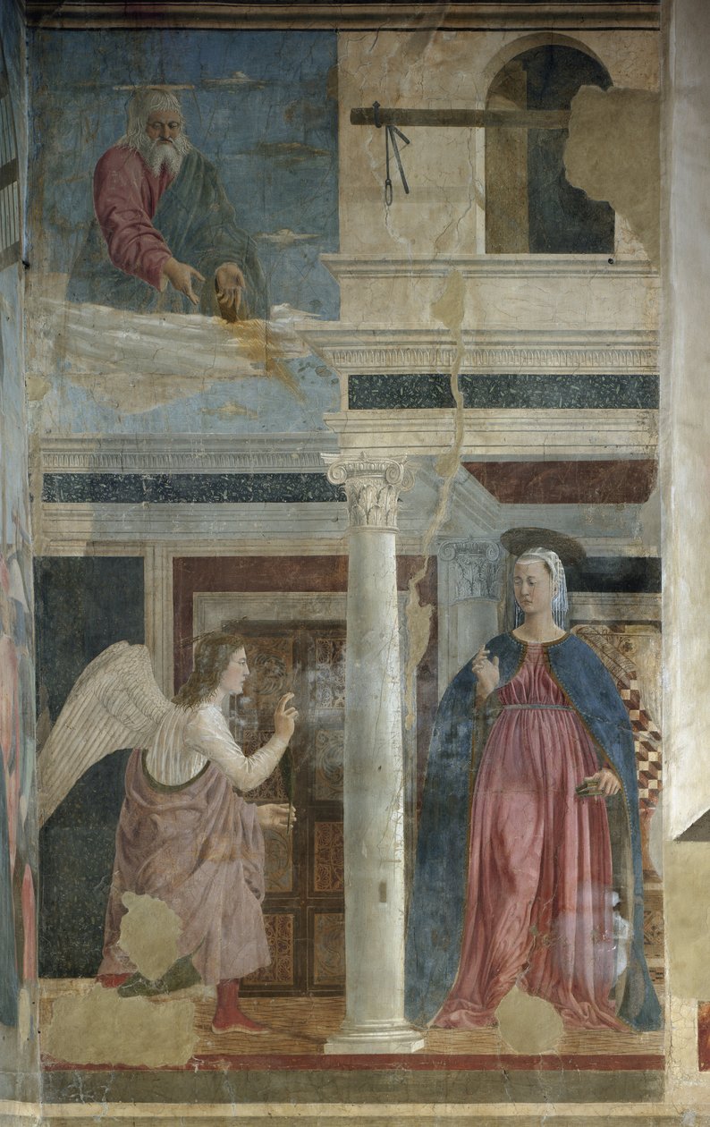 Müjde - Fresk, c.1455 by Piero della Francesca
