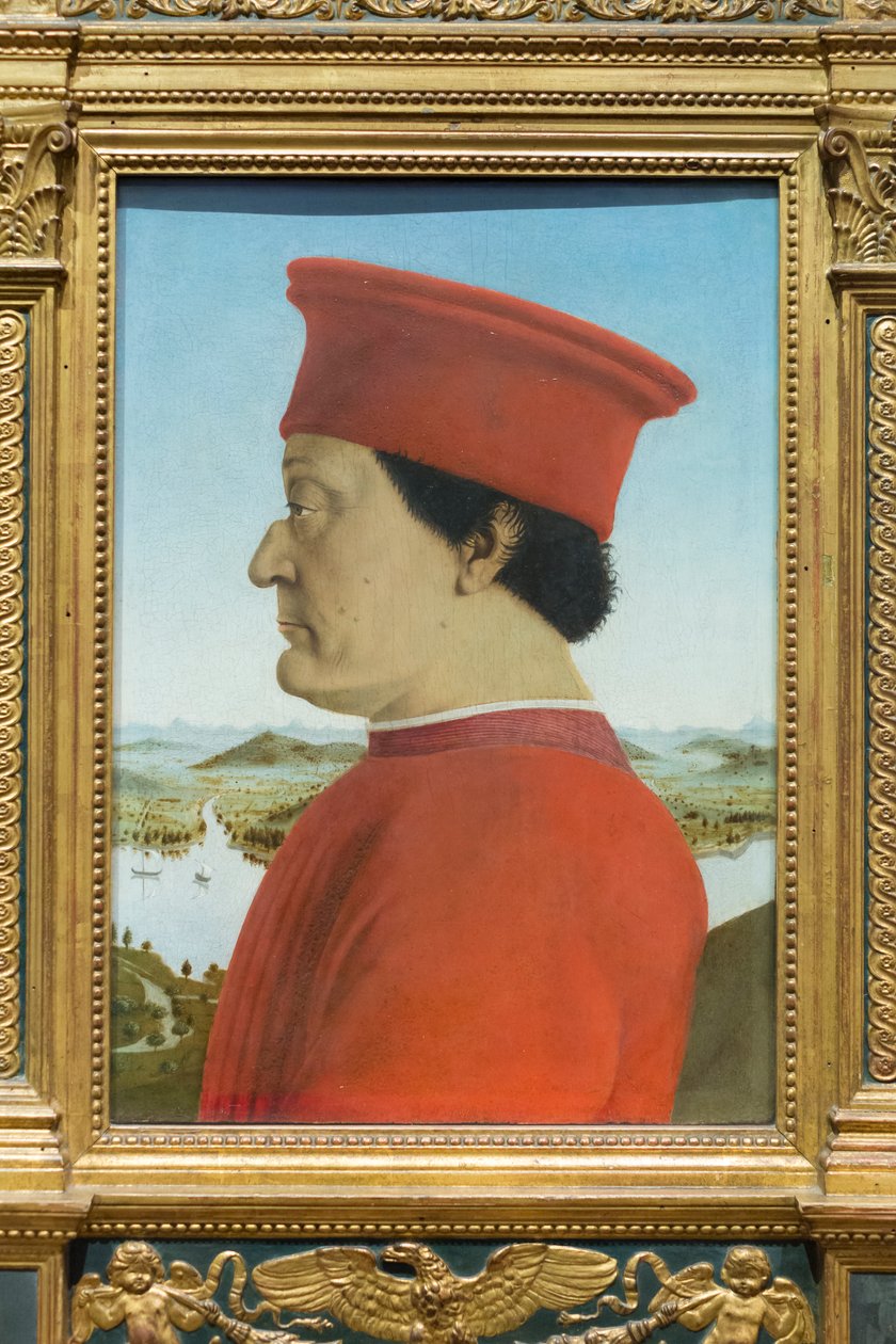 Urbino Dükü Federico da Montefeltro'nun Portresi by Piero della Francesca