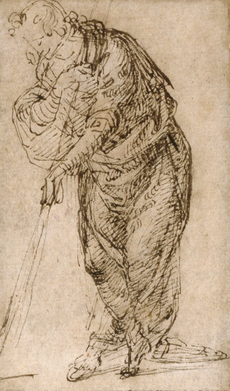 Asaya Yaslanmış Ayakta Şekil, c.1510 by Piero di Cosimo
