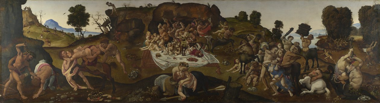 Lapithler ve Centaurlar Arasındaki Dövüş, c. 1500-1515 by Piero di Cosimo